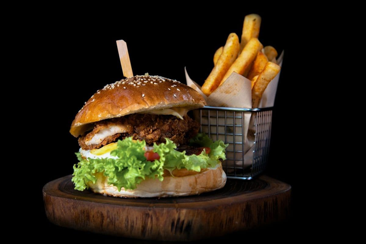 Solo combo — burger, fries and a drink
